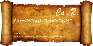 Cserényi Renátó névjegykártya