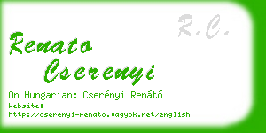 renato cserenyi business card